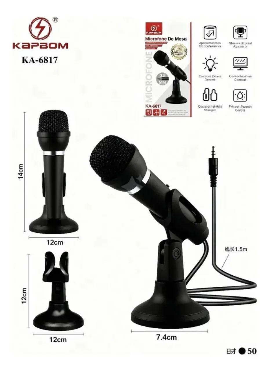 Microfone De Mesa Ka-6817 Pret - Foto 2