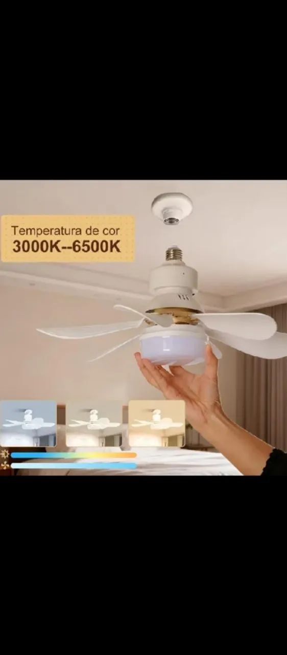 Ventilador de teto com lâmpada 