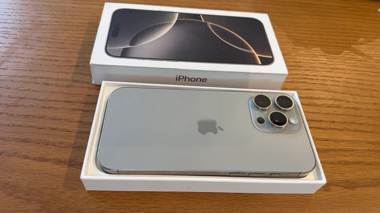 iPhone 16 Pro Max 256Gb Natural Titanium | Impecável + caixa