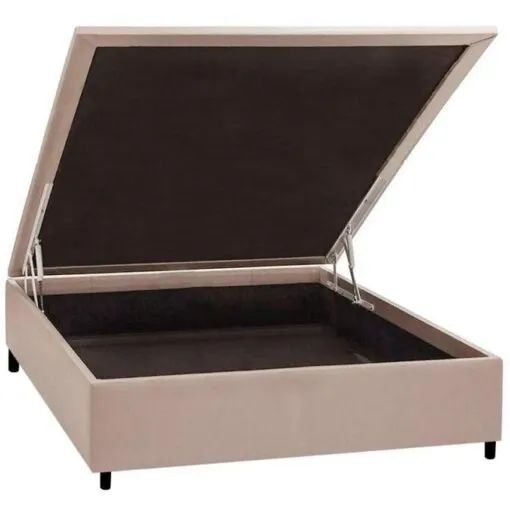 Base Box Baú Casal Blindado Bege - Entrega Rápida! 