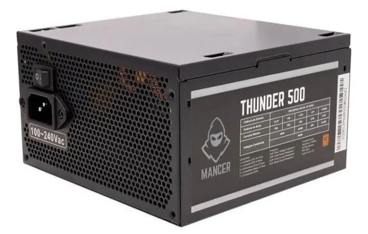 Fonte Mancer Thunder 500w Bronze 80 Plus, Mcr-thr500-bl01 Cor Preto - Foto 3