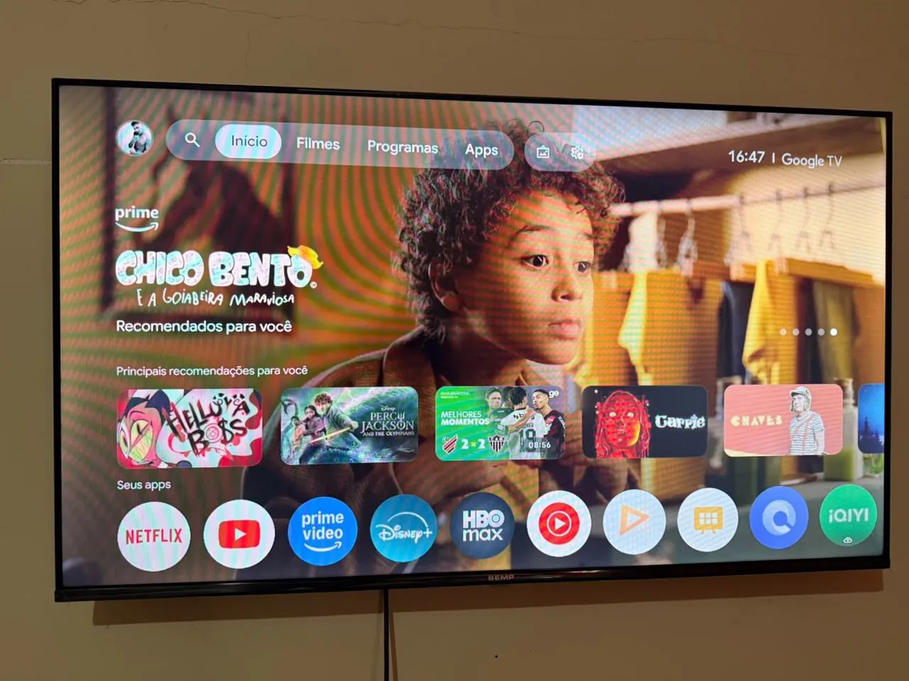 SMART TV 43 SEMP BEM CONSERVADA COM NOTA  - Foto 3
