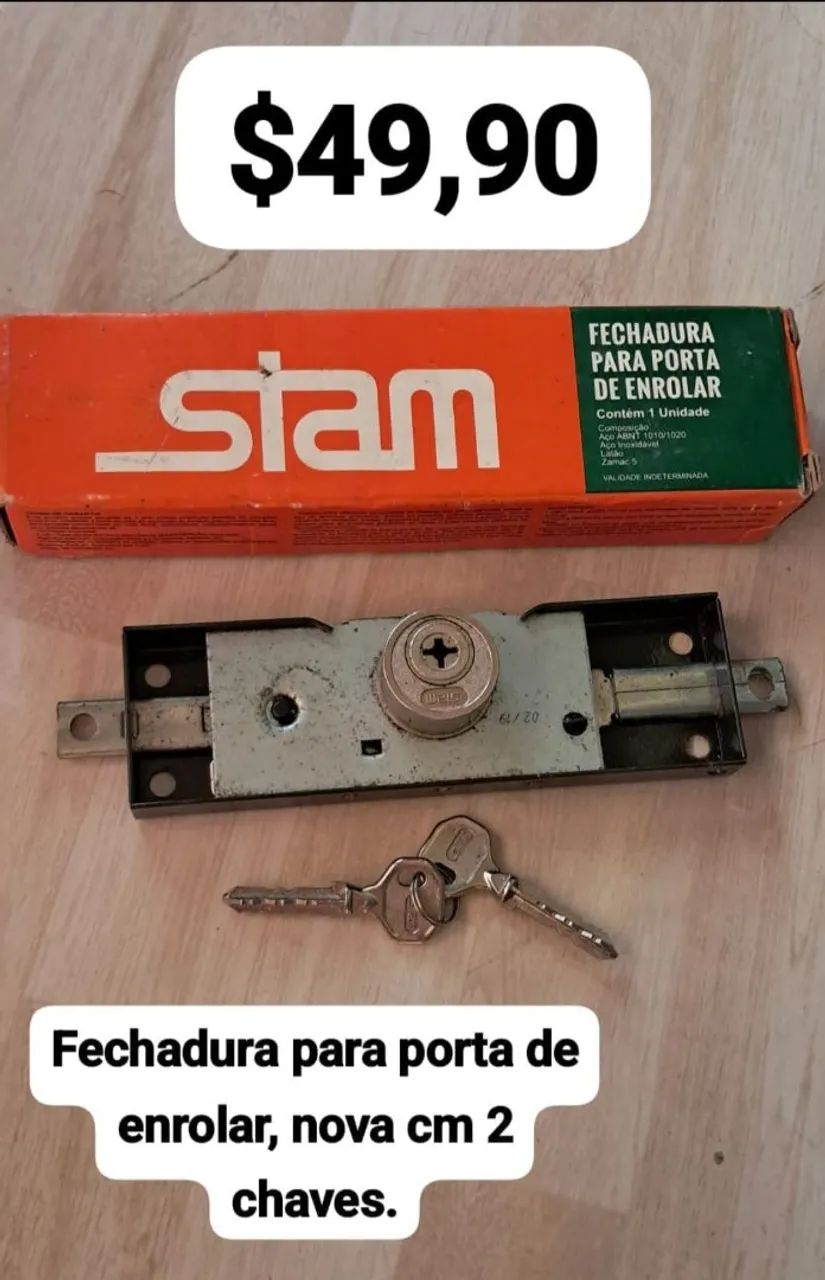 FECHADURA PARA PORTA DE ENROLA NOVA