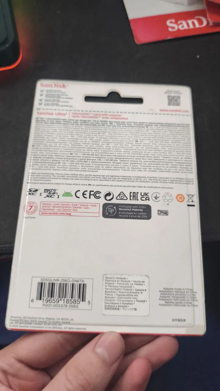 micro SD 256GB ultra sandisk - Foto 2