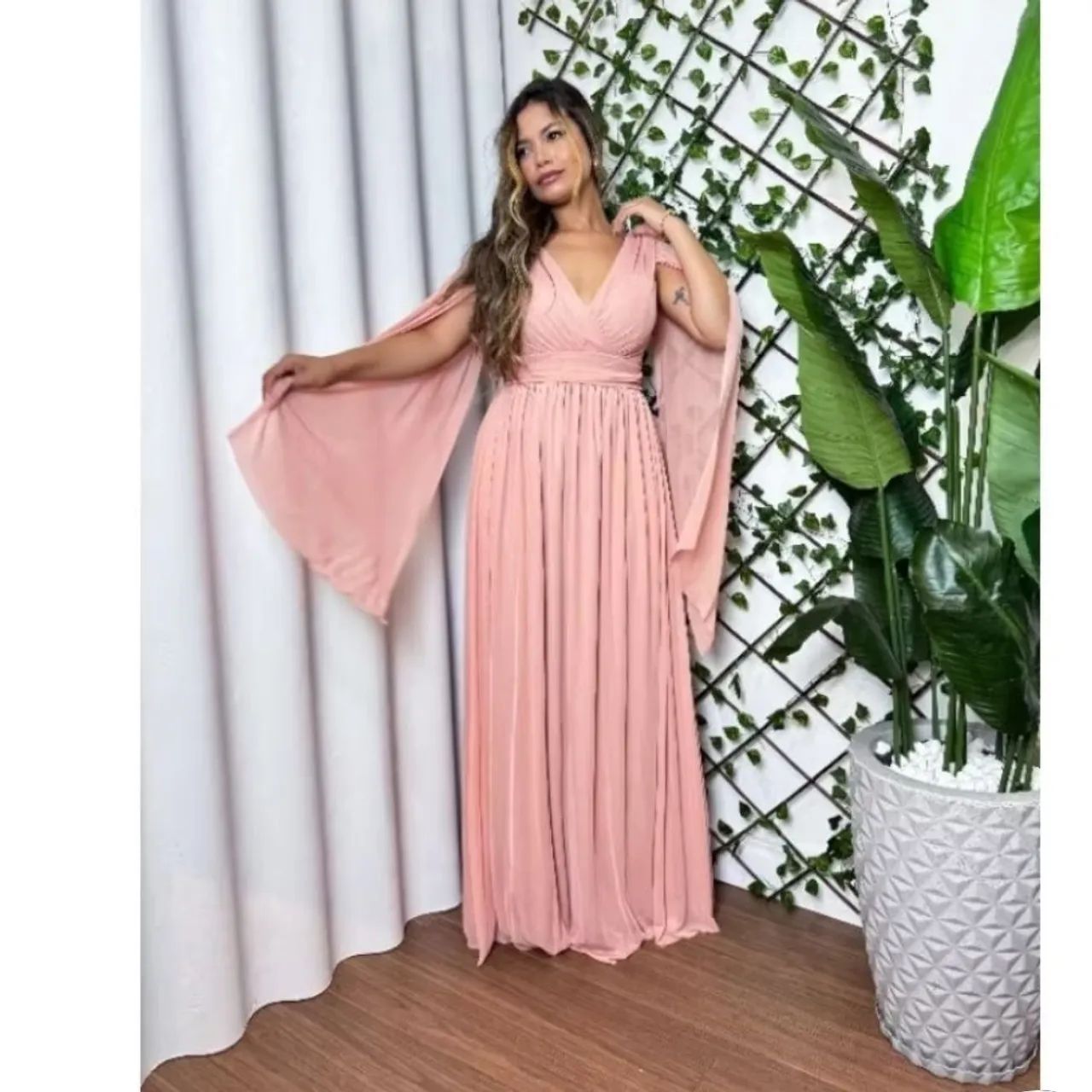 Vestido rosa de madrinha