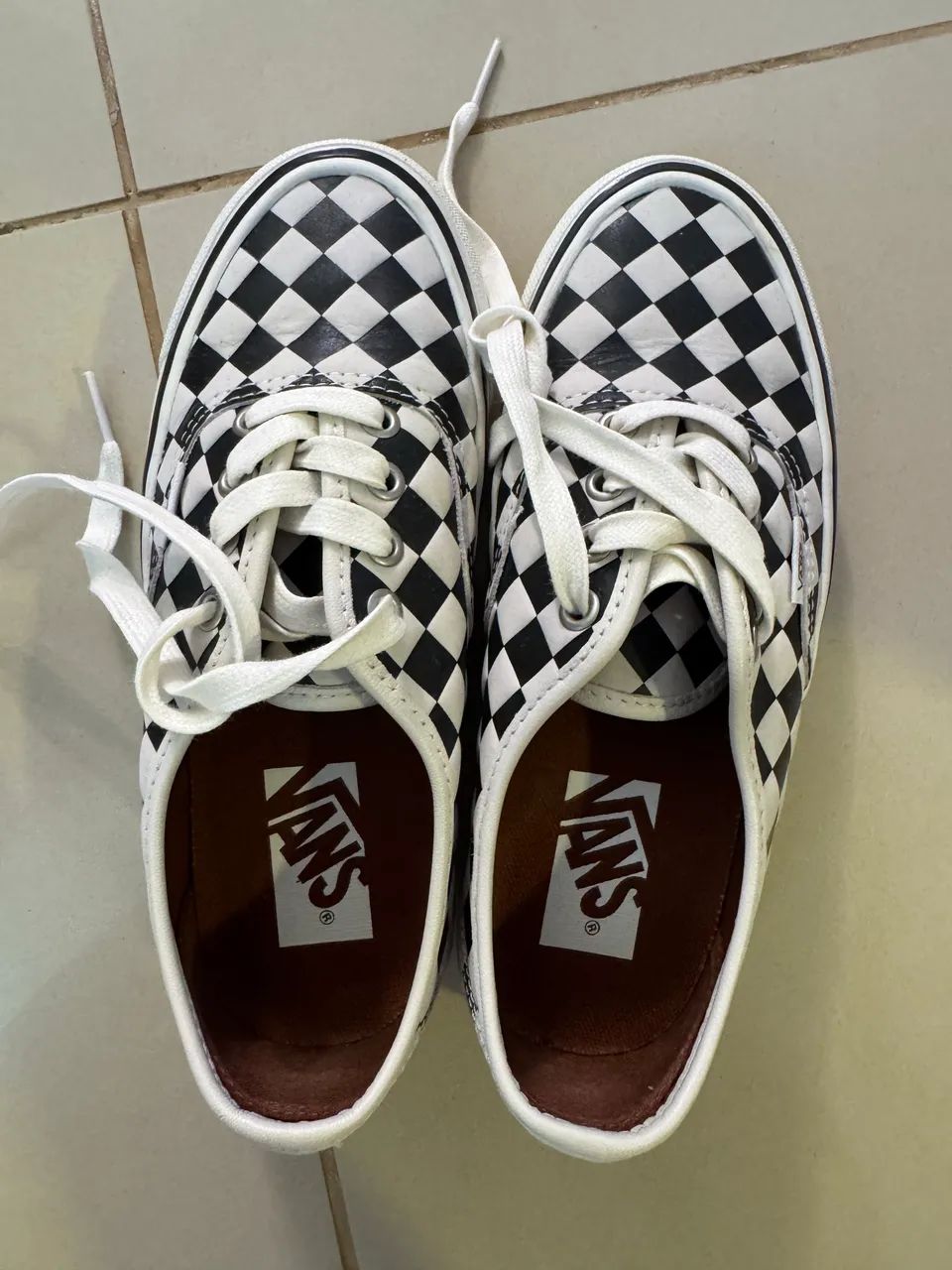 Vans TÊNIS AUTHENTIC DIAMOND CHECK BLACK WHITE - Foto 3