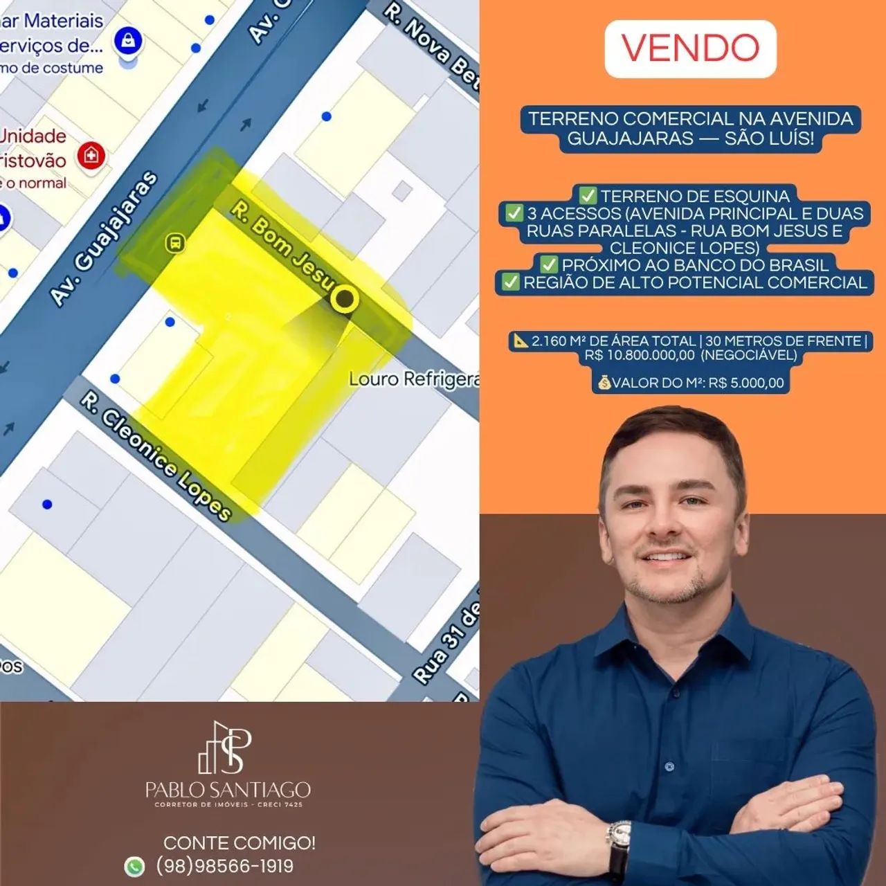 Excelente área na avenida Guajajaras