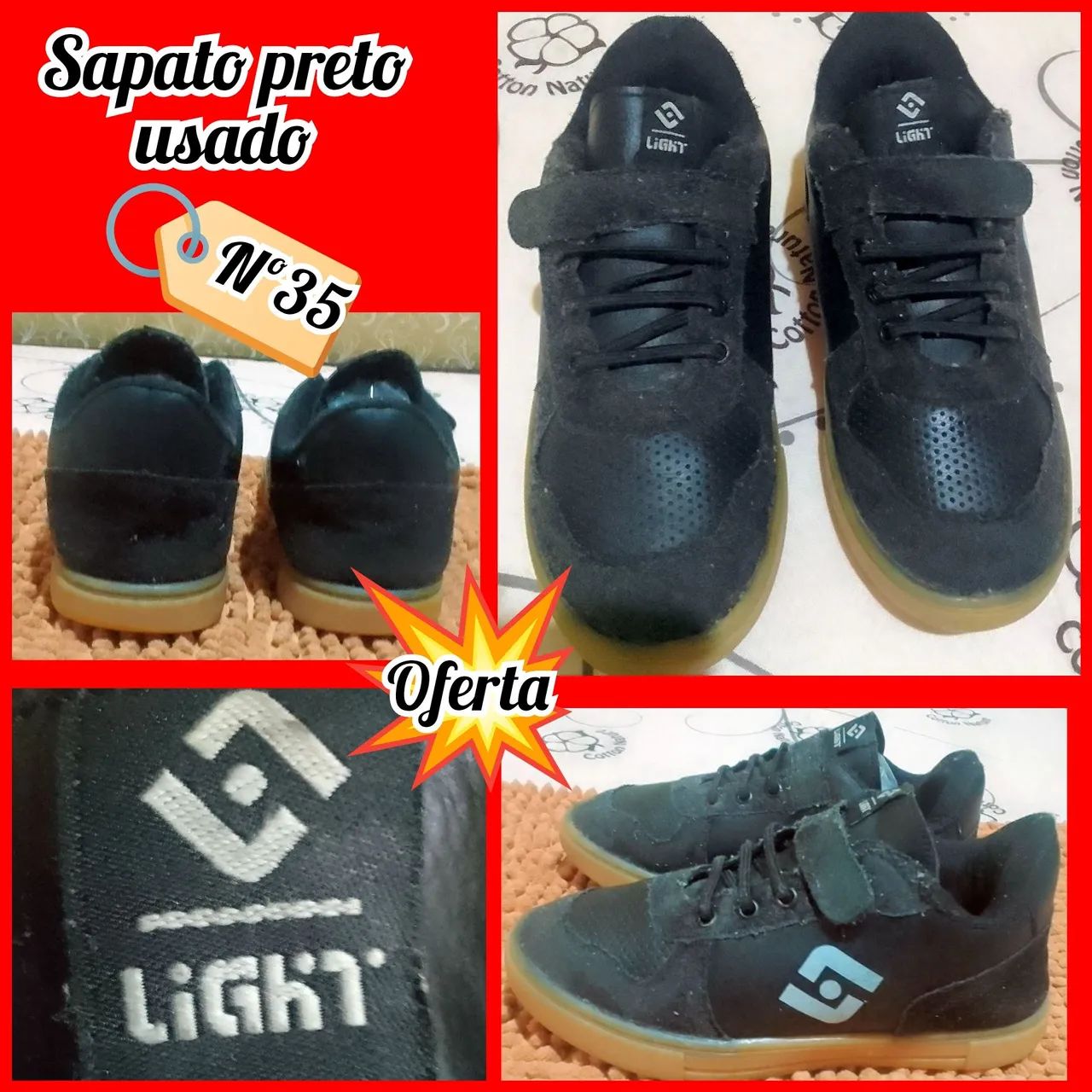 Tênis escolar casual infantil  Lingt - nº35 usado