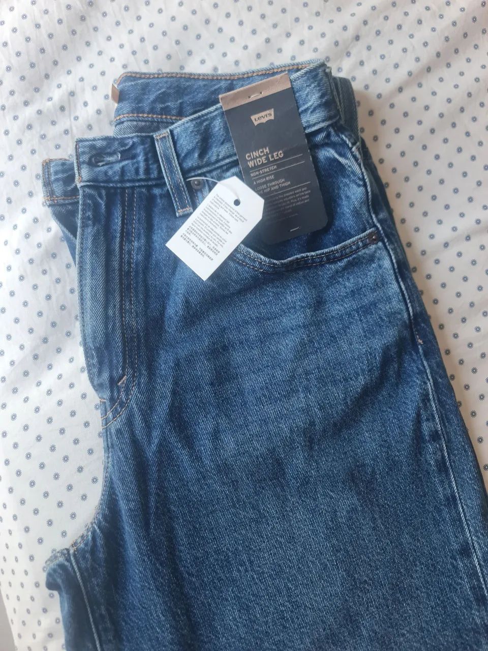 Calça jeans levis cinch wide leg  - Foto 4