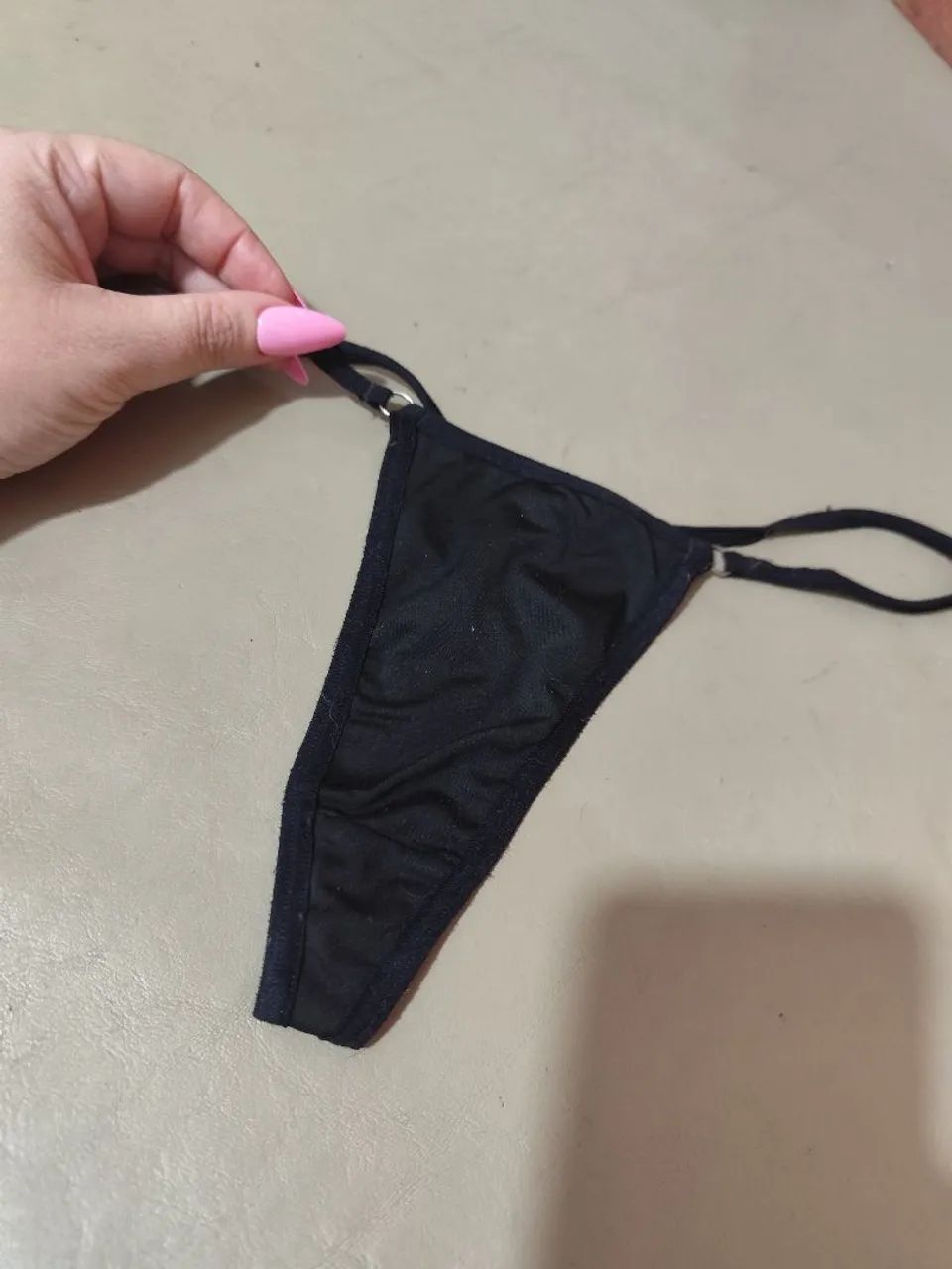 Calcinha preta usada