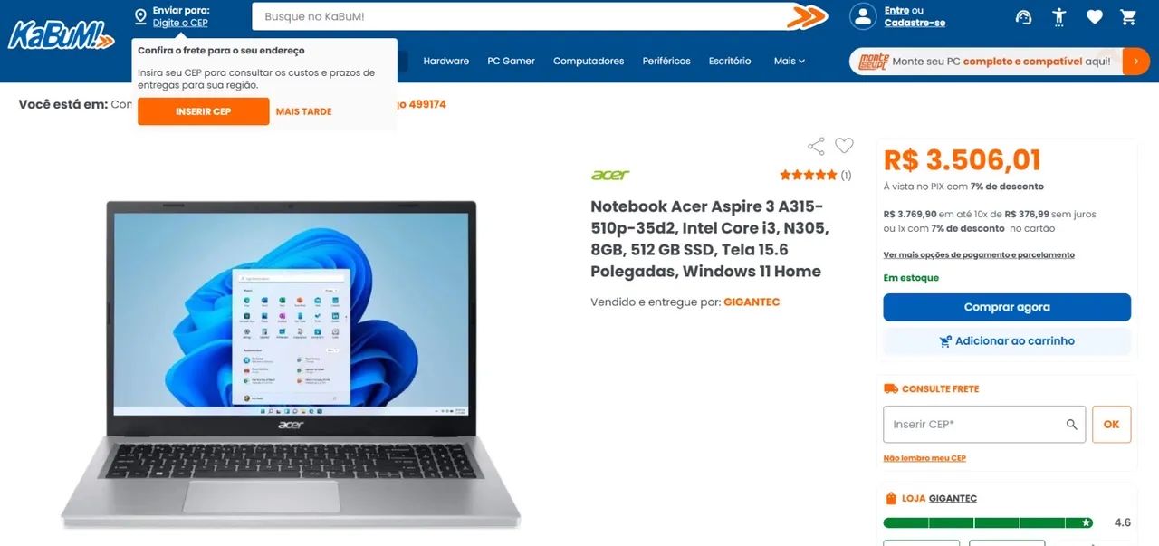 Notebook Acer Aspire I3 - Foto 5