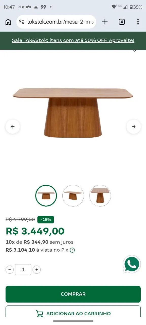 Mesa madeira - Foto 2