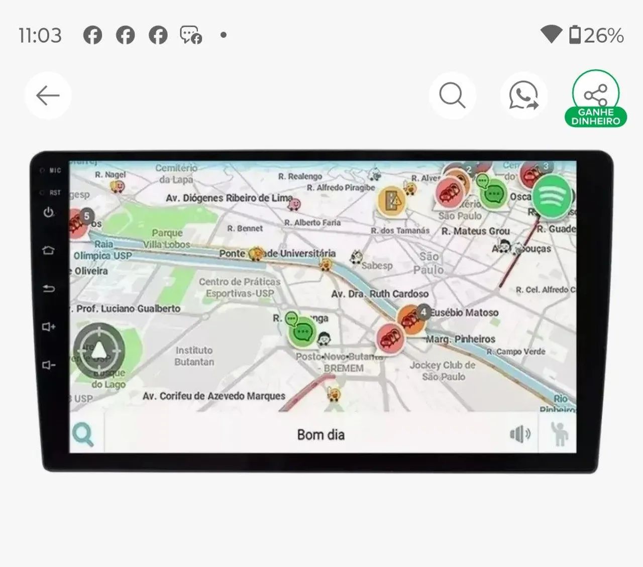 Multimídia Android 7 polegadas  - Foto 2