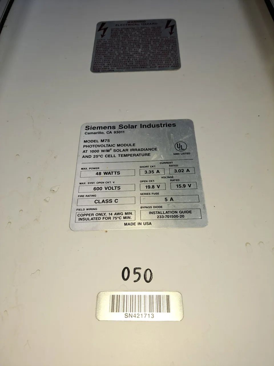Placa solar Siemens Solar Industries - Foto 4