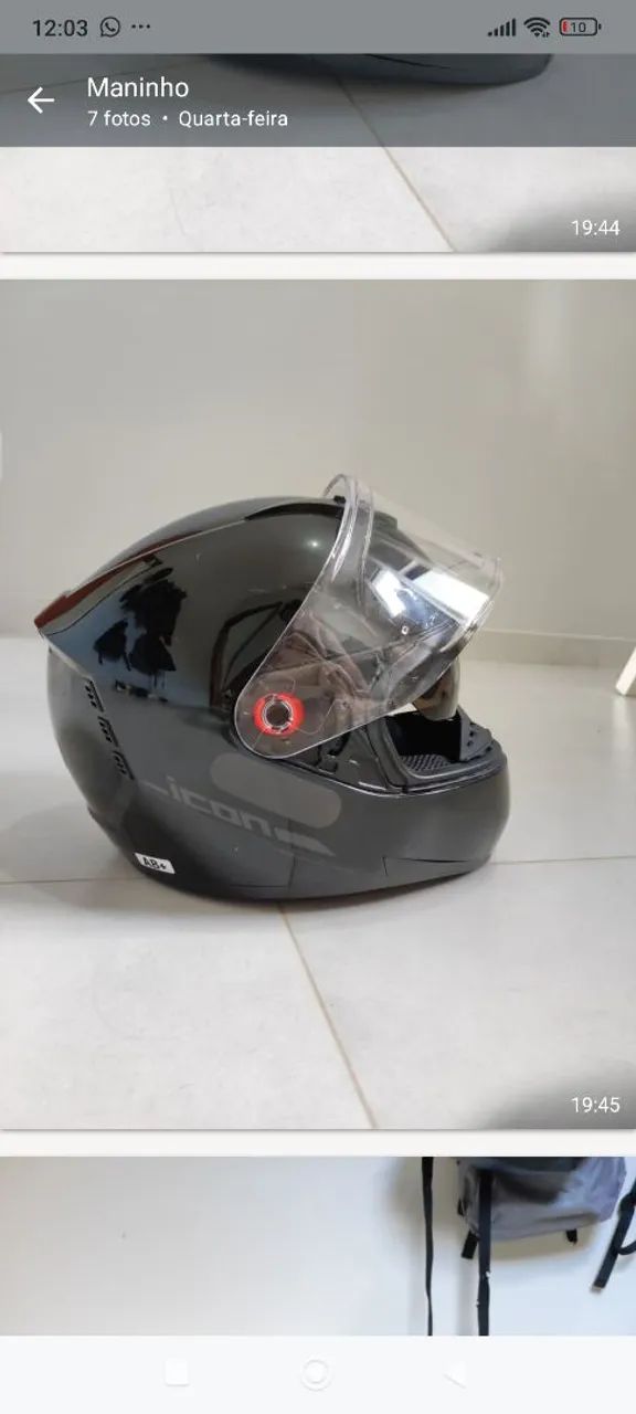 Vendo 2 capacetes da Icon - Foto 4