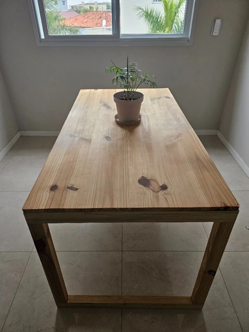 Mesa Madeira Maciça Pinus Natural - 150x80 - Foto 5