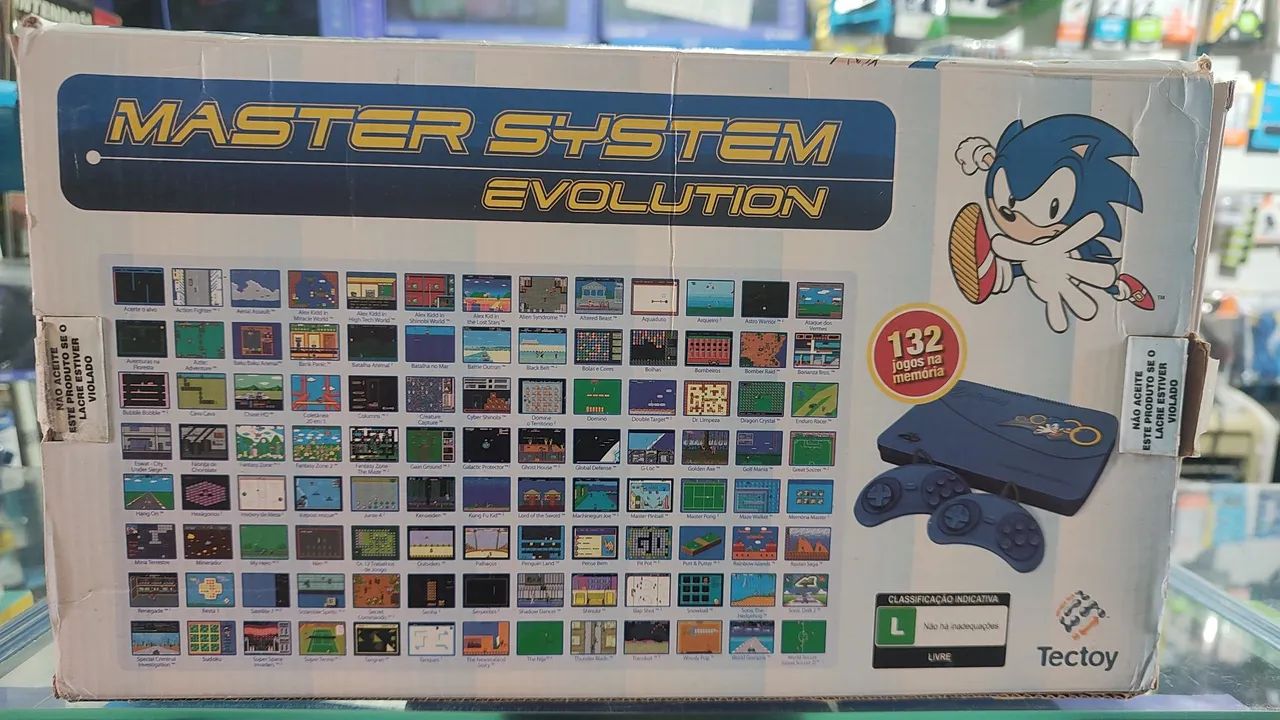console Master System Evolution 132 jogos + 2 controles  - Foto 2