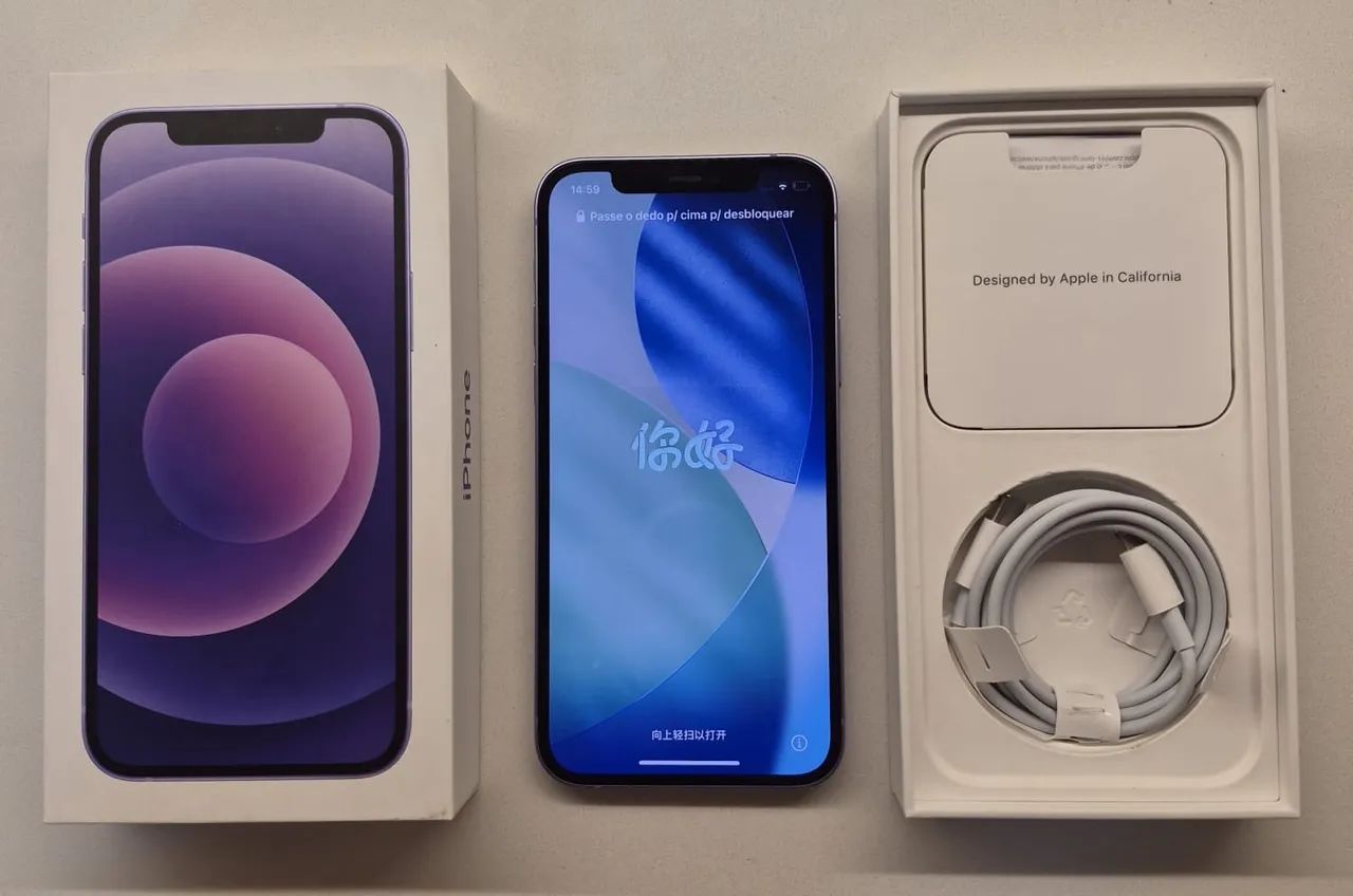 Apple iPhone 12 | 64gb | Roxo | Completo e Sem detalhe