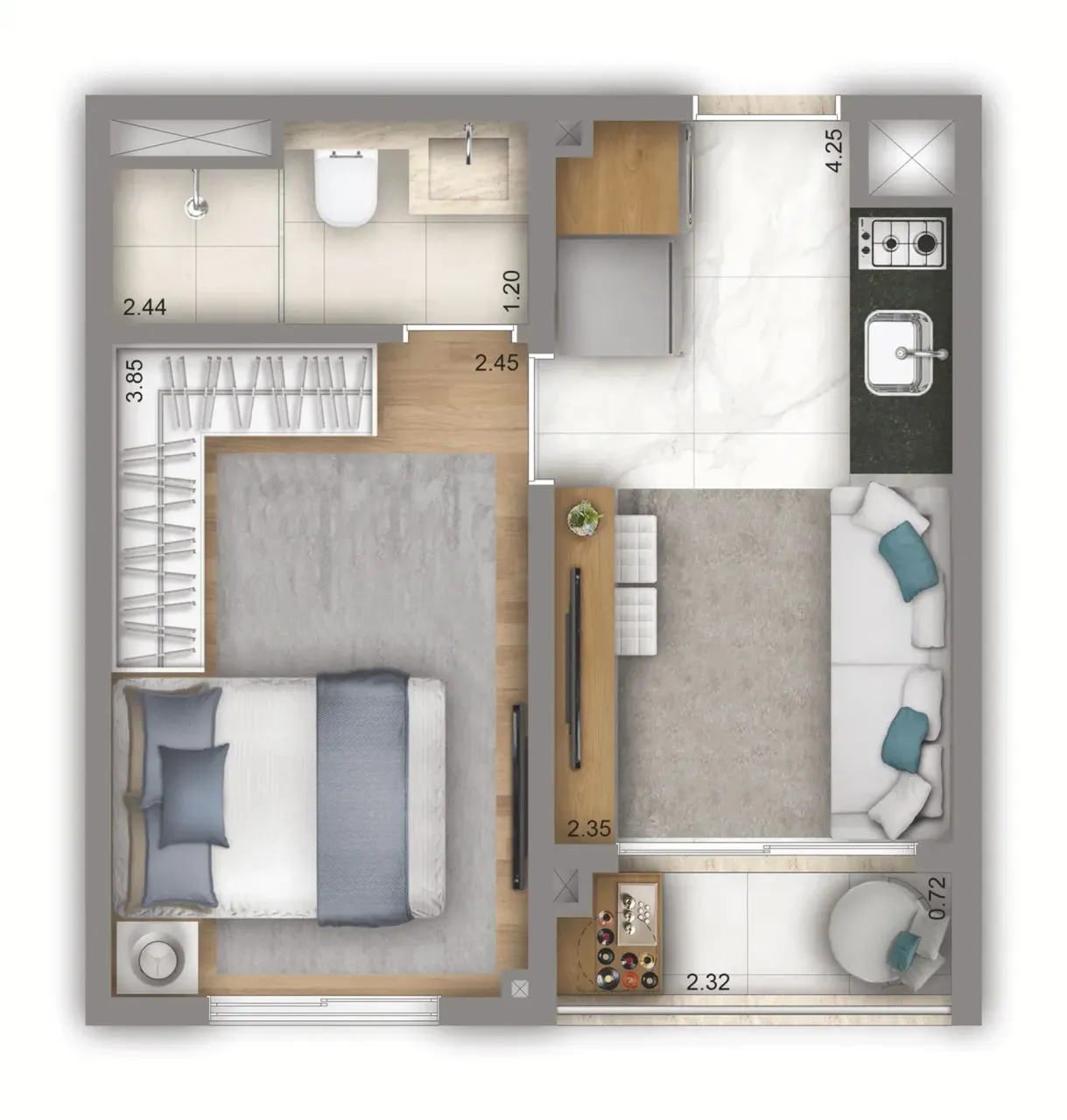 PLANTA 37m²