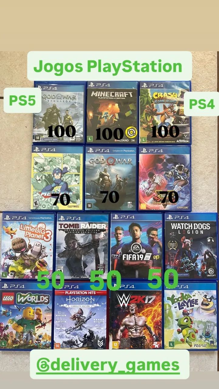 Jogos ps4 