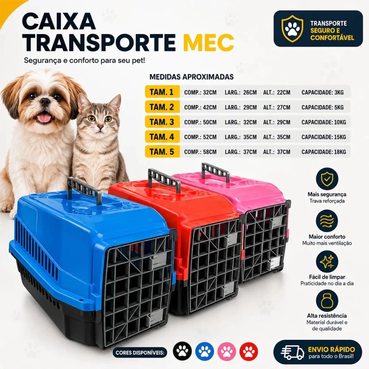 Caixa de transporte para pet