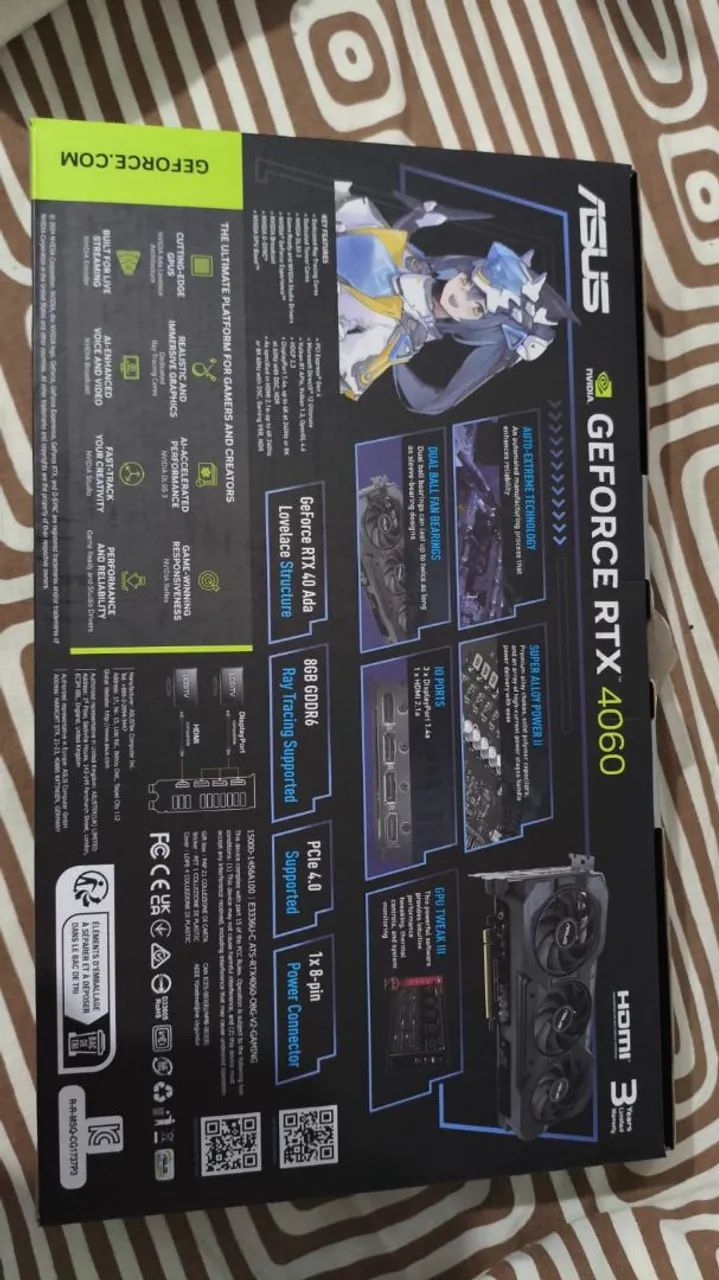 Placa de Vídeo RTX 4060 8G V2 Gaming ATS OC ASUS NVIDIA GeForce, 8GB - Foto 2
