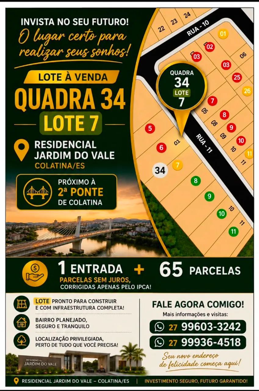 Lote residência Jardim do vale 
