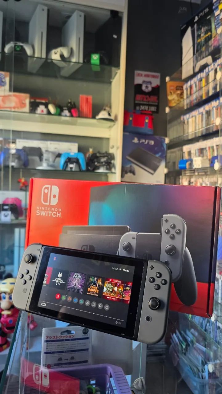 Nintendo Switch V2 D3sbl0qu34d0, aceito seu usado de entrada e