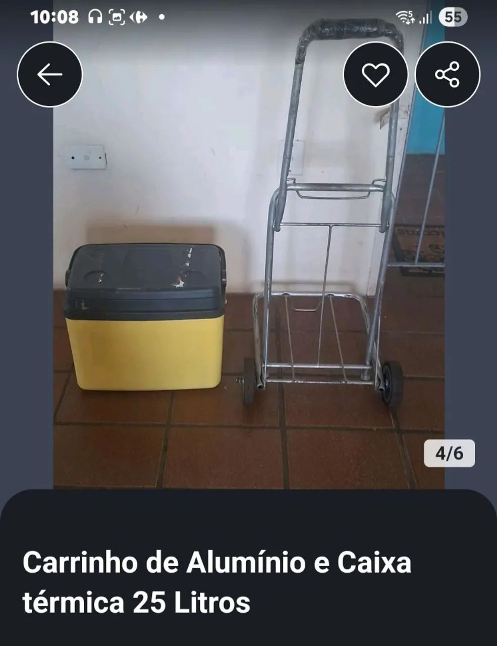 Carrinho de Alumínio e Caixa térmica  - Foto 3
