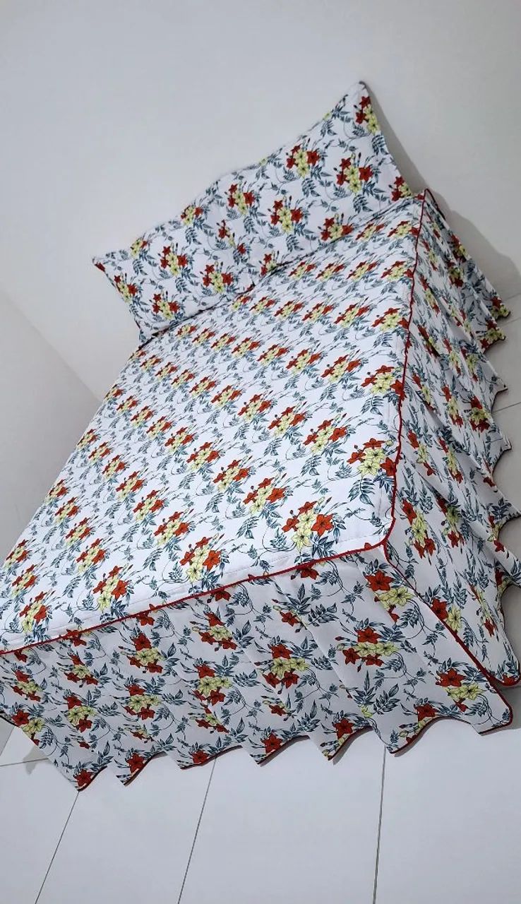 Colcha de Cama 100% Algodão e 150 Fios - Tecido Frio e Macio - Foto 4