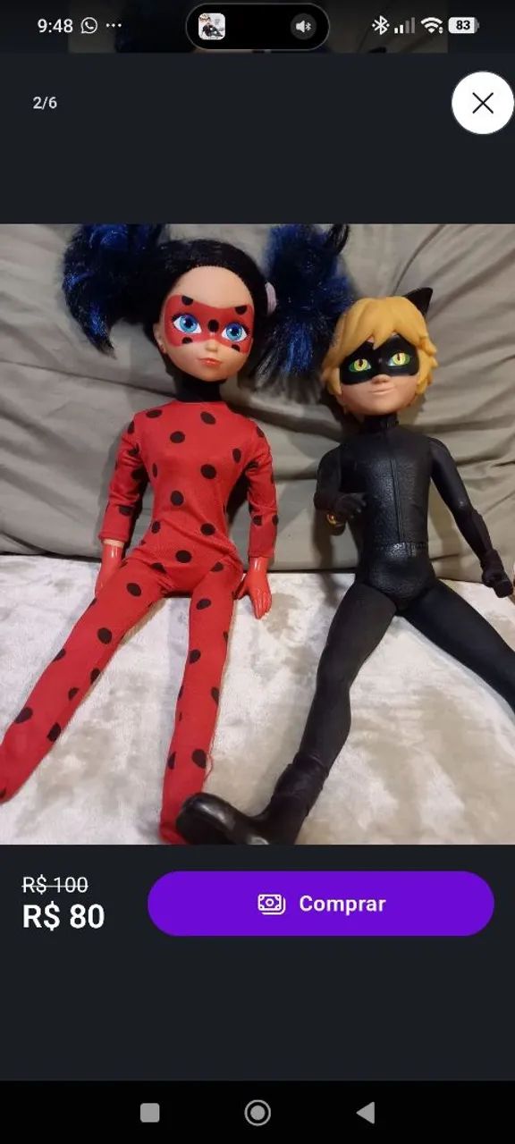 boneca miraculous leribang( 150$  os 2)