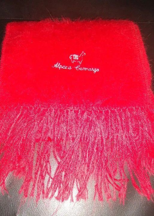 Cachecol vermelho Alpaca Camargo do Peru