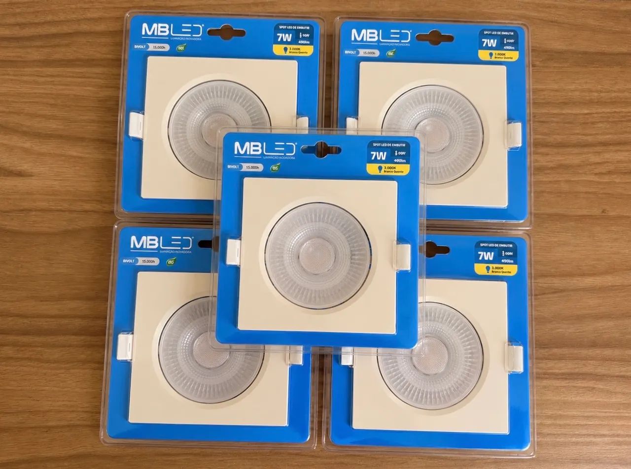 5 spots LED de embutir MBL