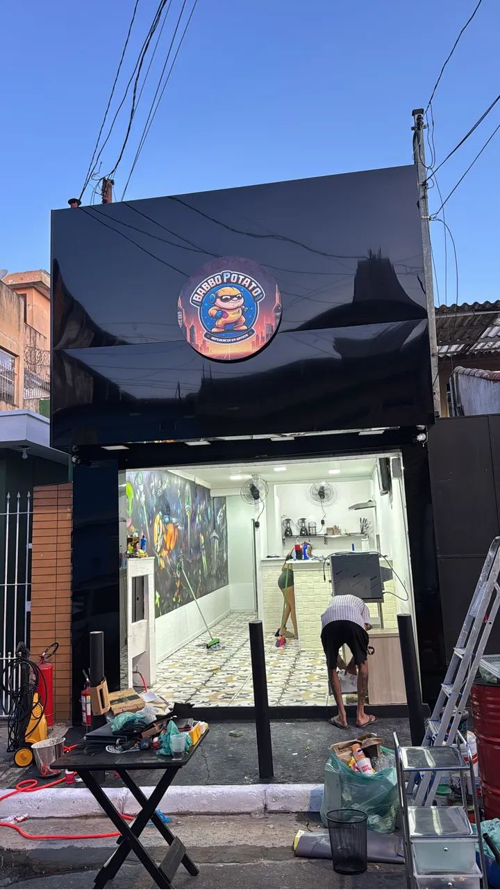 FAIXADA DE LOJA , ACM PRETO COM LOGO LUMINOSO  - Foto 2