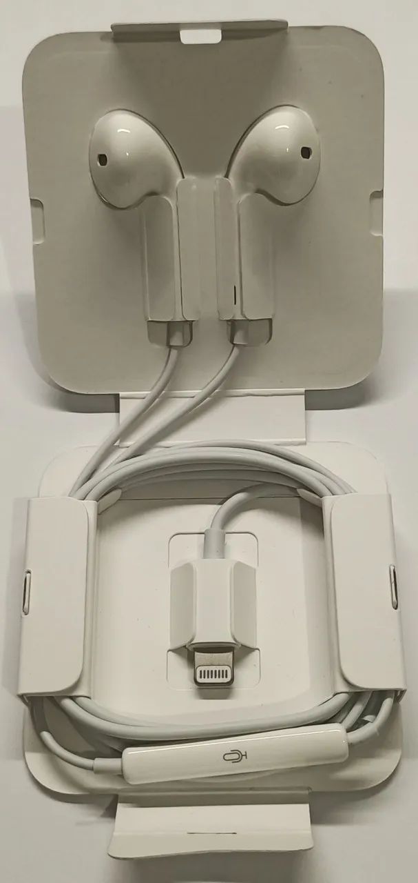 EARPODS (CONECTOR LIGHTNING APPLE) NOVO - NUNCA USADO - Foto 4