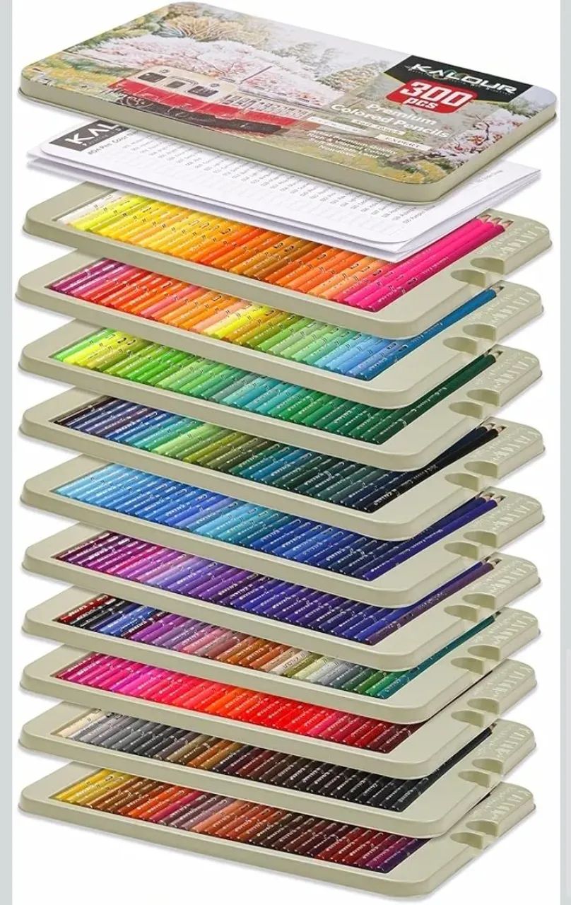 LAPIS DE COR 300 CORES KALOUR PROFISSIONAL - Foto 2
