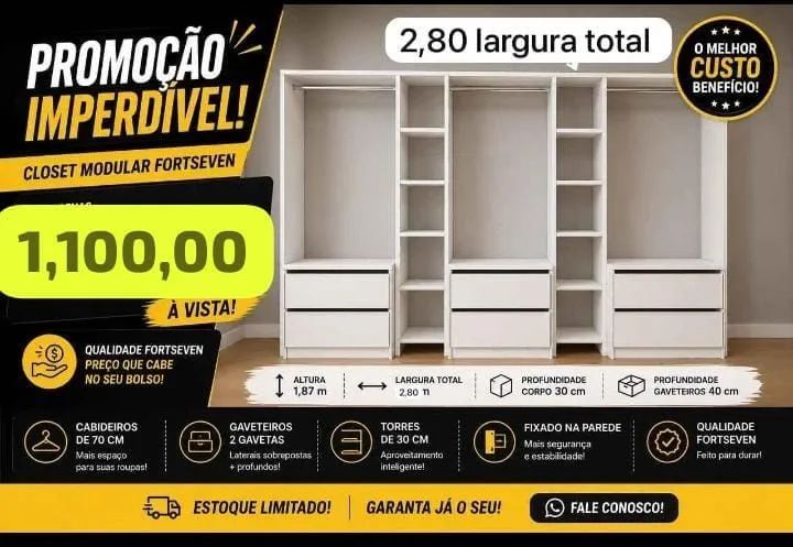 Closet modular mdf 