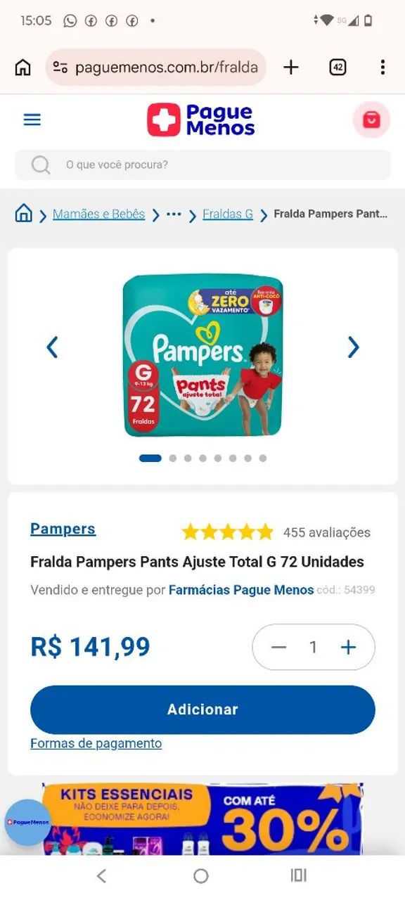 Fraldas Pampers G - Foto 3