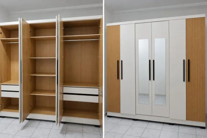 Guarda roupa 6 portas e 4 gavetas