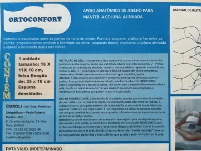 ALMOFADA DE JOELHO PARA ALINHAR A COLUNA AO DORMIR - Foto 4