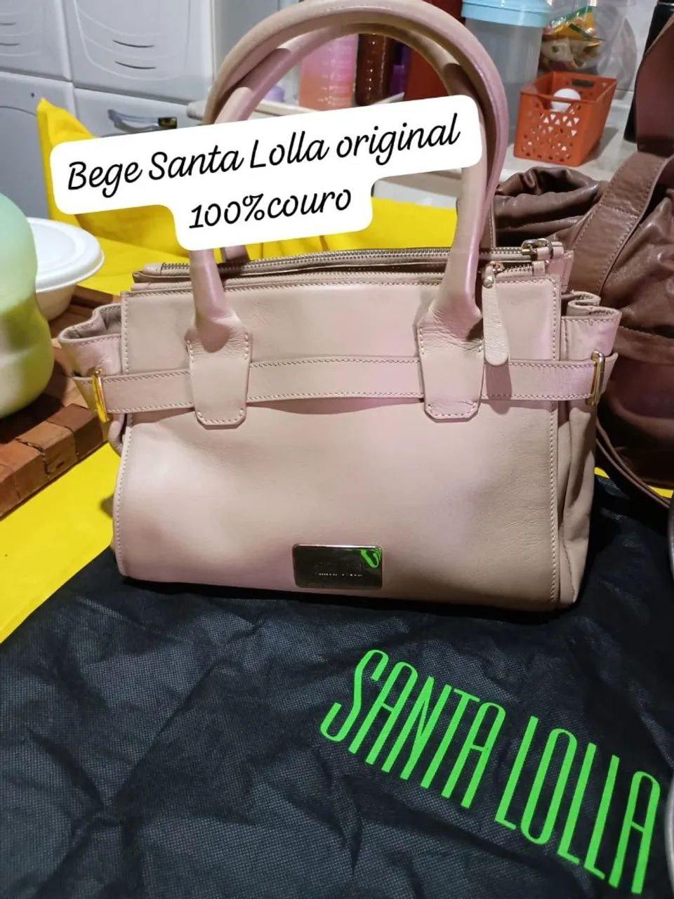 Bolsa Santa Lolla couro original  - Foto 4