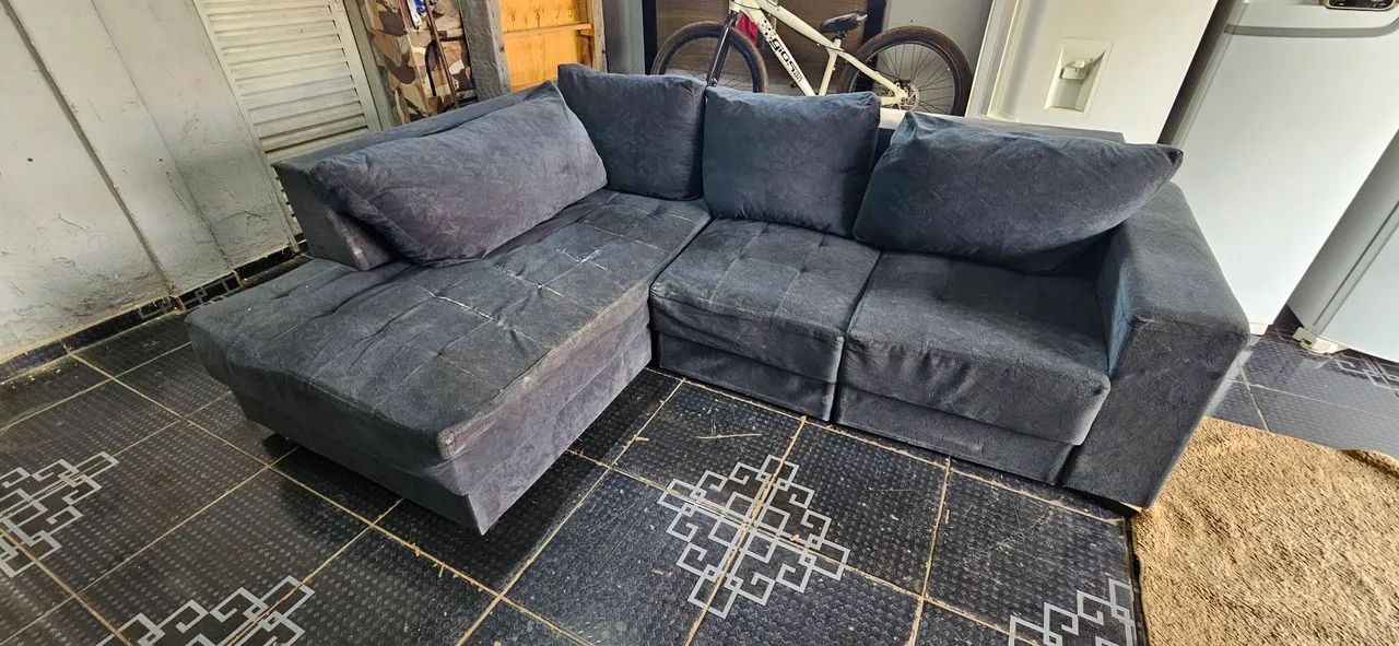 sofa de canto com chaise acento retrátil usados ( ENTREGA GRÁTIS ) - Foto 4