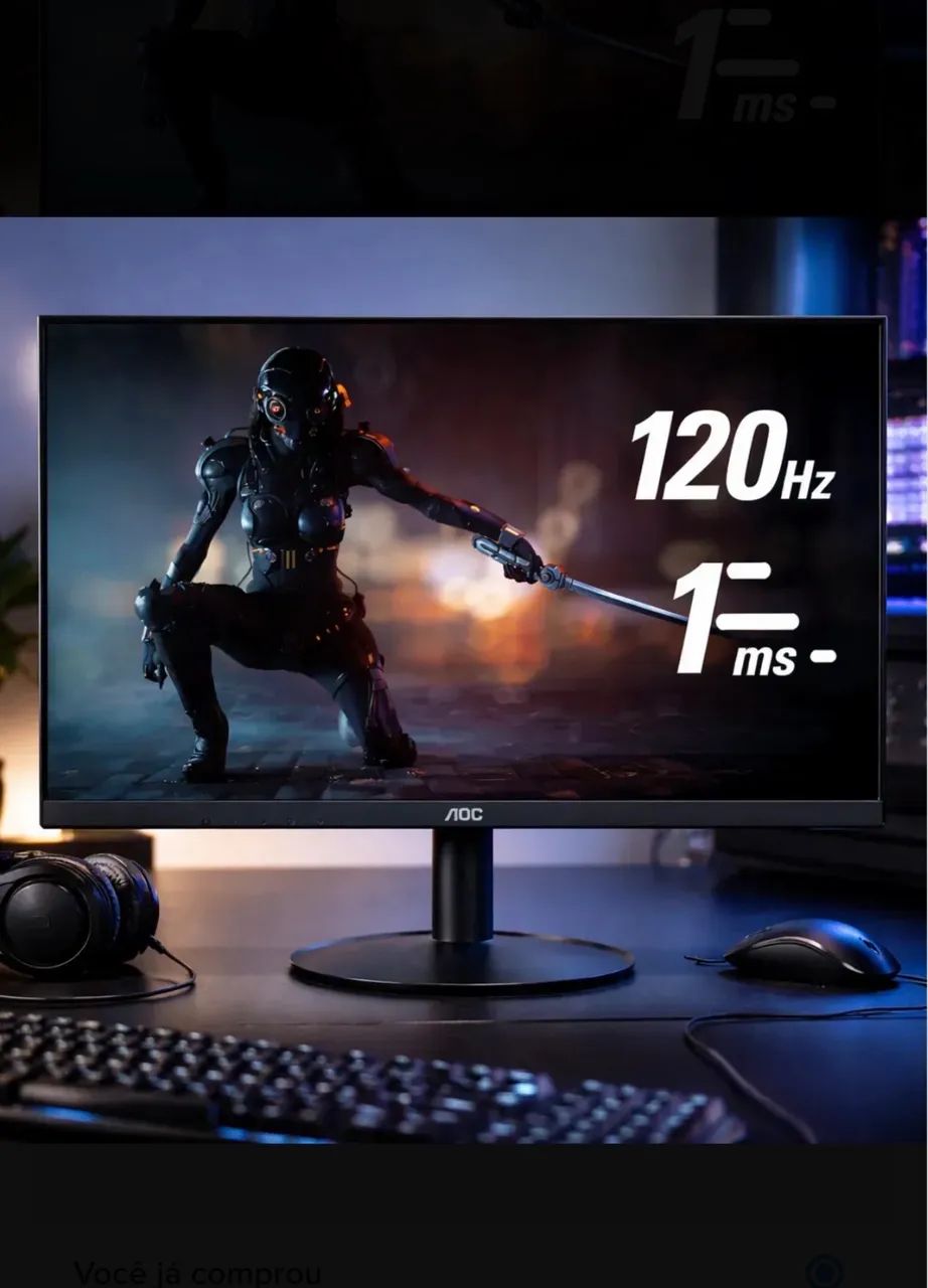 Monitor AOC 120hz 1920/1080p 21 polegadas  - Foto 2
