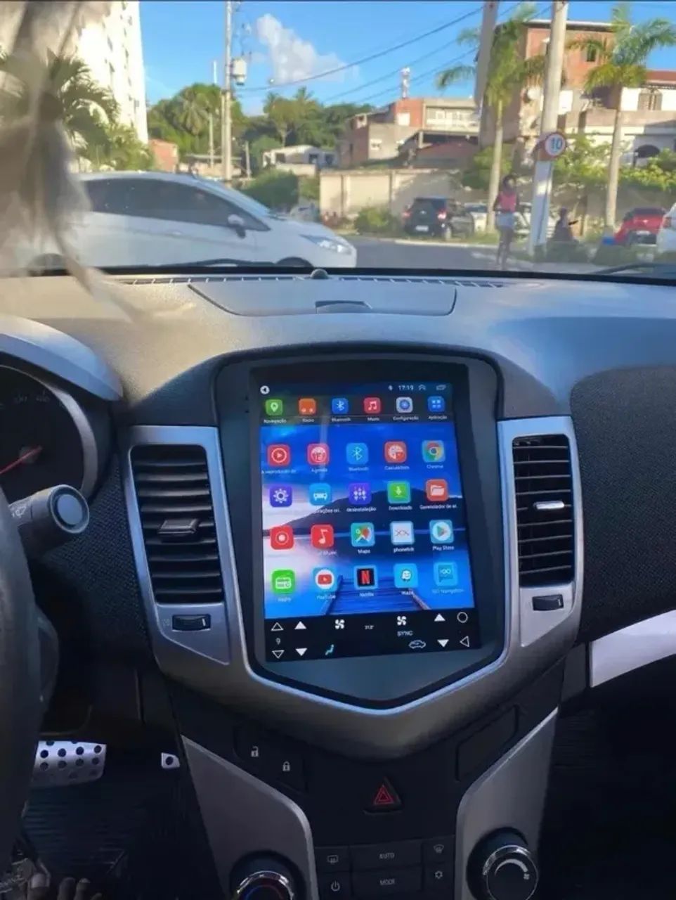 Central Multimidia Tesla Android 10 Cruze Lt Ltz 2010 2015 + CAMERA DE RÉ - Foto 4