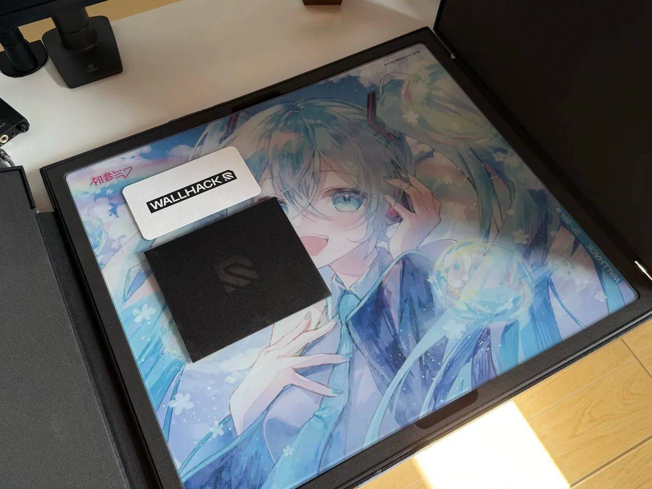 Wallhack Hatsune Miku Mousepad vidro glasspad - Foto 2