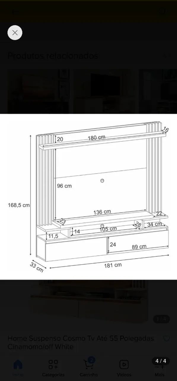 Rack com painel470976415096514564