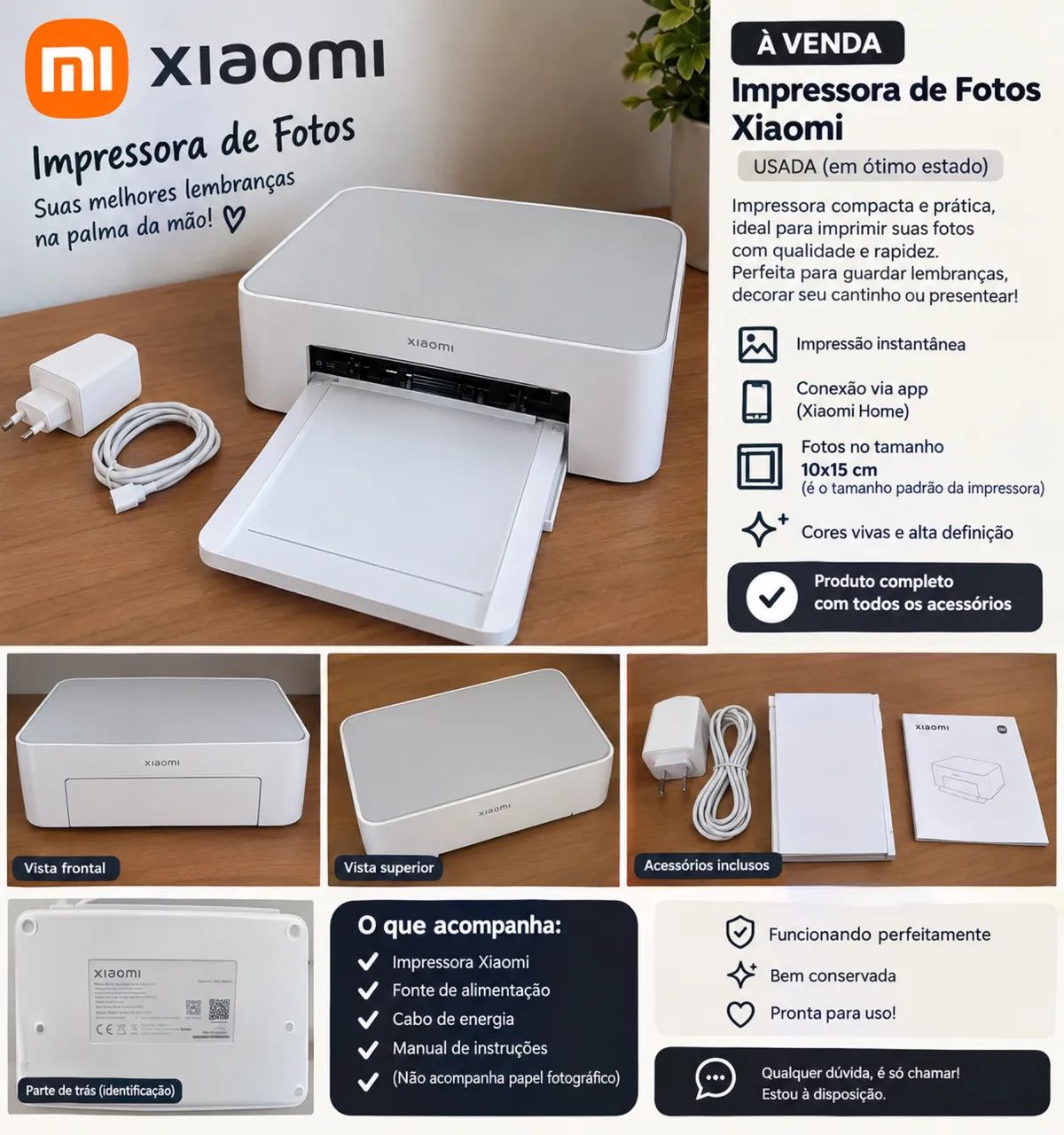 Impressora de Fotos Xiaomi