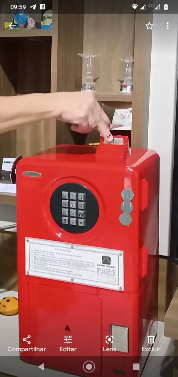  RELÍQUIA: ORELHÃO TELBRÁS 1989 (19/OUT) - FUNCIONA - PEÇA DE MUSEU - FIM DOS ORELHÕES - Foto 3