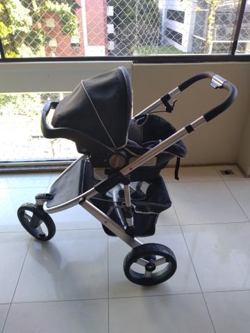 Carrinho de bebê Infanti off road + Moisés + bebê conforto + base para carro - Foto 2
