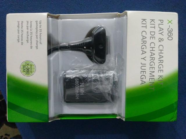 Play & charge kit (cabo e bateria pra controle do x-360slim)